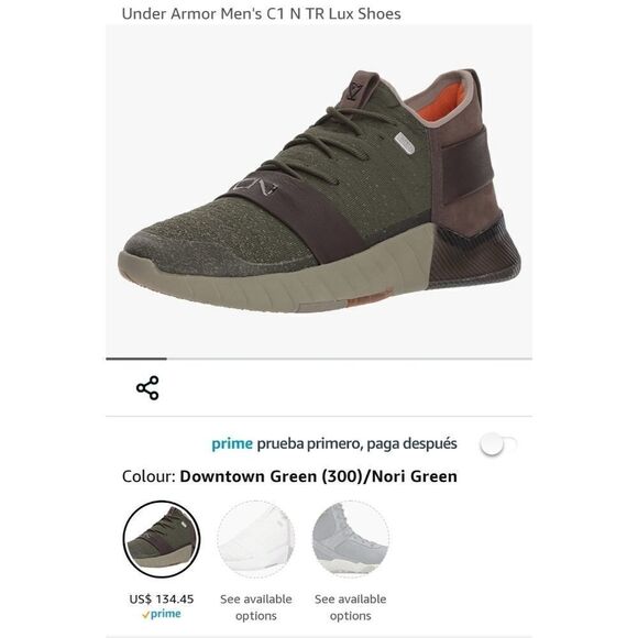 Under Armor Men's C1 N TR Lux Sneakers Shoes - Picture 10 of 10